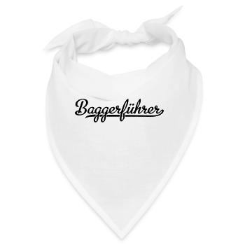 Baggerfahrer - Bandana - Weiß - Vorne