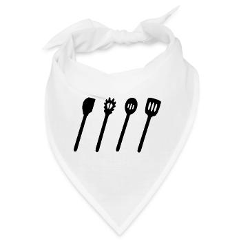 Kochlöffel Set - Bandana - Weiß - Vorne