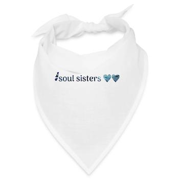 Freunde - soul sisters - Bandana - Weiß - Vorne