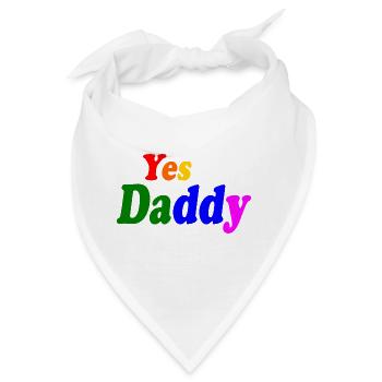 Yes daddy - Bandana - Weiß - Vorne