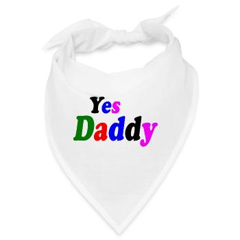 Yes daddy - Bandana - Weiß - Vorne