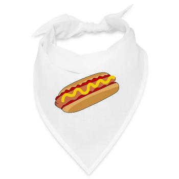 Hotdog Brötchen - Bandana - Weiß - Vorne