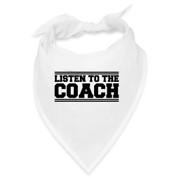 Trainer Coach Tennis Trainerin Fußball Mann Lustig - Bandana - Weiß - Vorne