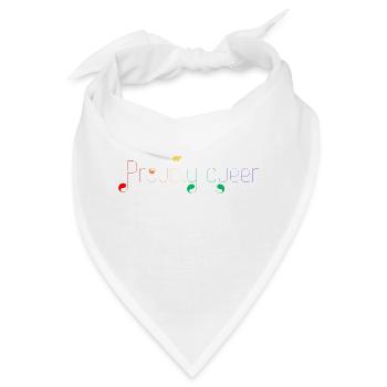 Stolz auf queer - Bandana - Weiß - Vorne