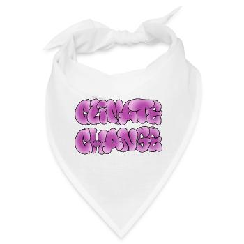 Klima-Wandel, Climate Change, Climachange - Bandana - Weiß - Vorne