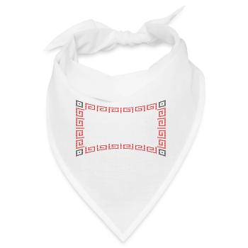 Rahmen Muster rot - Bandana - Weiß - Vorne