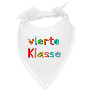 Grundschule 4. Klasse - Vierte Schulklasse - Bandana - Weiß - Vorne