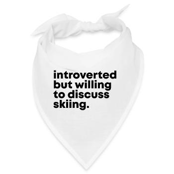 Skifahren Skifahren Skifahren - Bandana - Weiß - Vorne