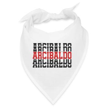 Arcibaldo T-Shirt Geschenk gestapelter Text - Bandana - Weiß - Vorne