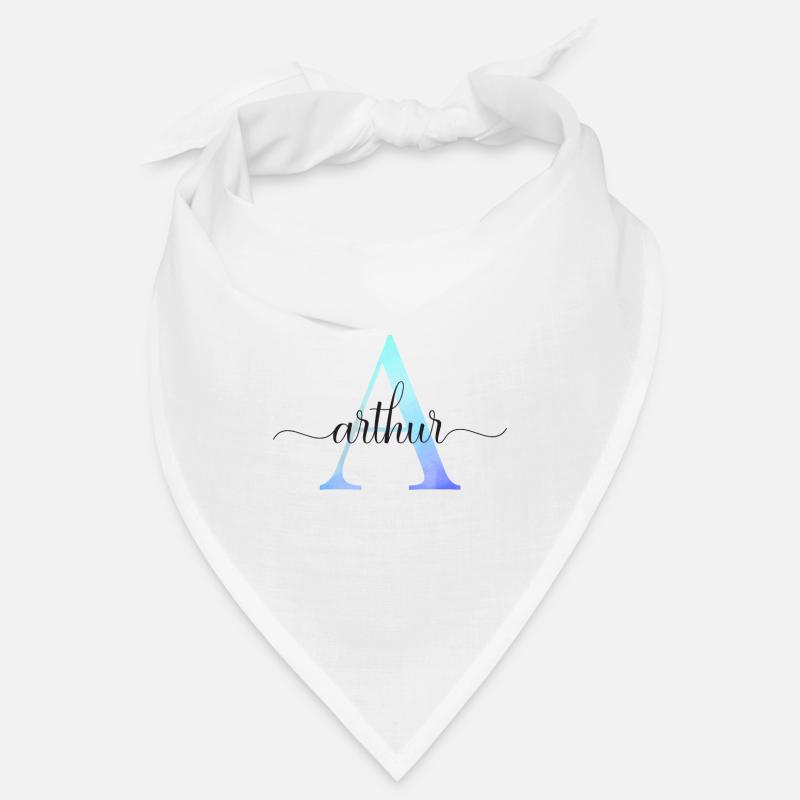 A| Monogramme | Nom | Achim | Aquarelle Bandana