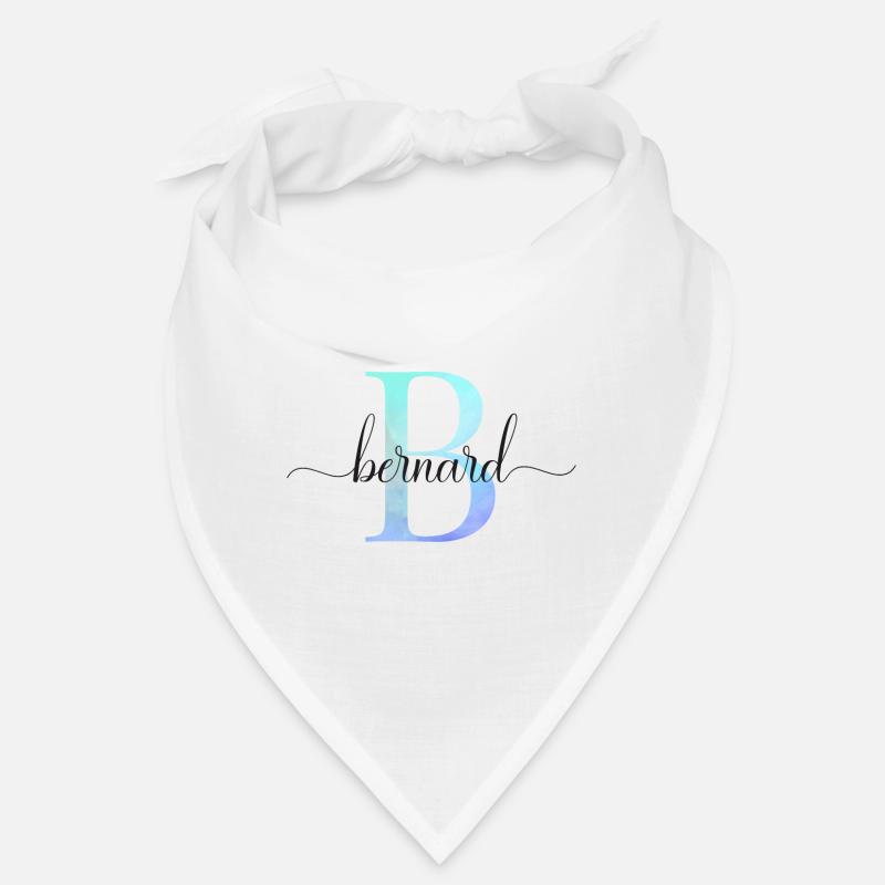 B| Monogramme | Nom | Ben | Aquarelle Bandana