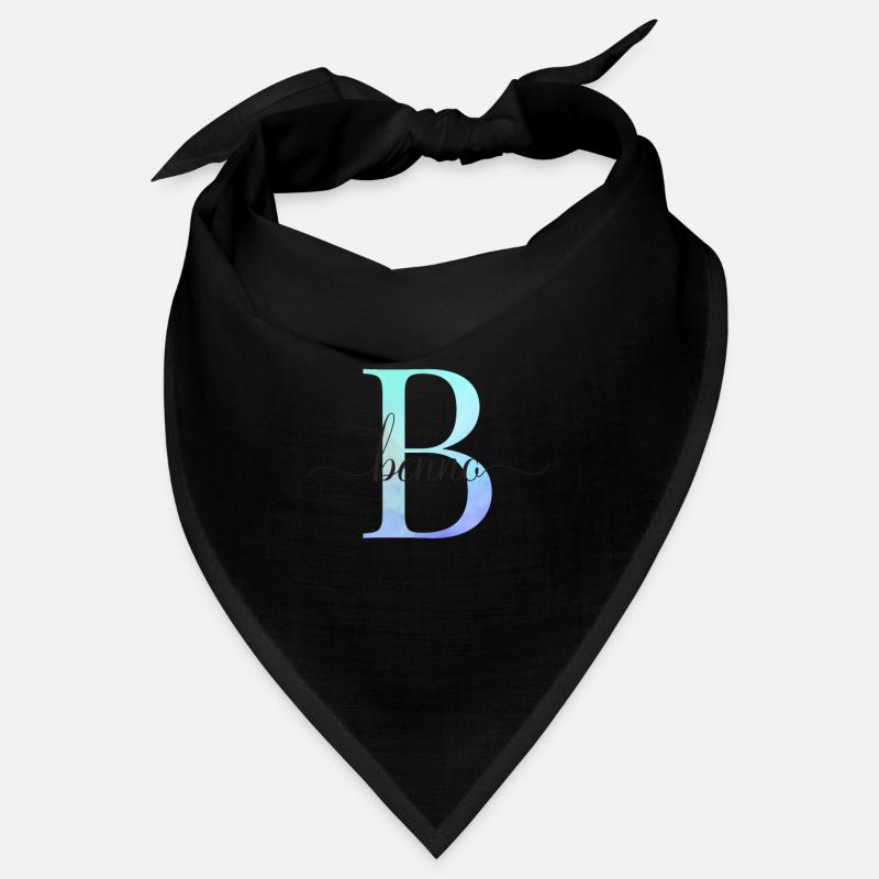 B| Monogramme | Nom | Benno | Aquarelle Bandana