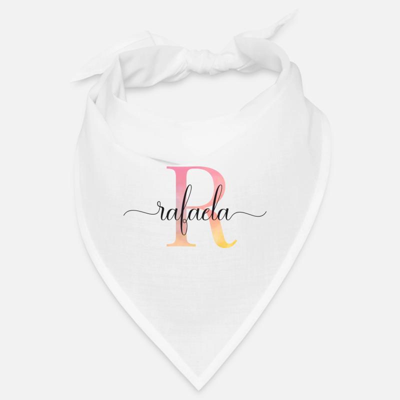 R | Monogramm | Name | Rafaela |Watercolor Bandana
