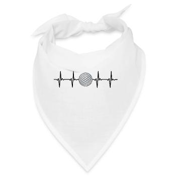 Golf Puls Herzschlag - Relatable Sports Sticker - Bandana - Weiß - Vorne