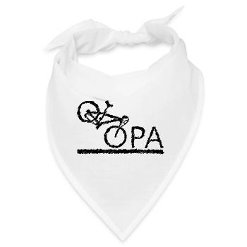 bester Opa Fahrrad Mountainbike Radeln Kritzeln - Bandana - Weiß - Vorne