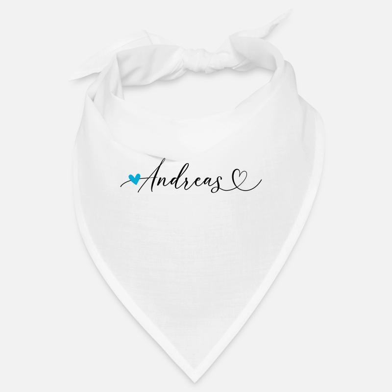 Andreas Surname First name Calligraphy Heart Bandana