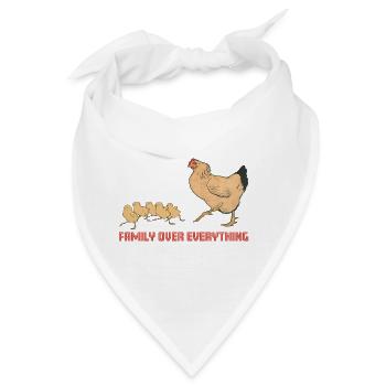 Vintage Chicken Family Love - Bandana - Weiß - Vorne