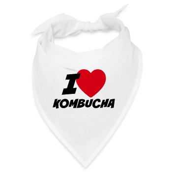 Ich liebe Kombucha - Bandana - Weiß - Vorne