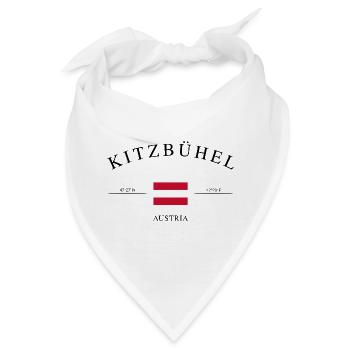 Kitzbühel Österreich – Urlaub Souvenir & Geschenk - Bandana - Weiß - Vorne