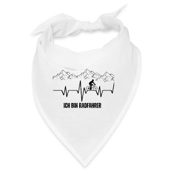 Abstrakte Bergsilhouette in Nachtfarben - Bandana - Weiß - Vorne