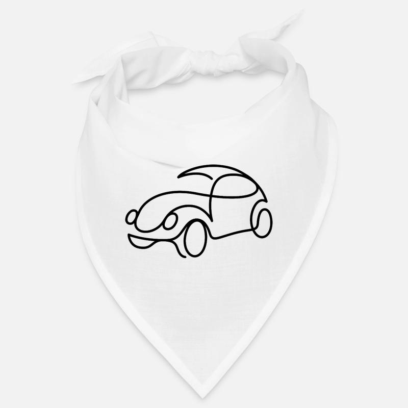 Retro Auto Skizze – schlichtes Oldtimer Motiv Bandana