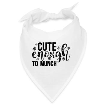 Süß genug zum Knabbern – süßes und verspieltes Design - Bandana - Weiß - Vorne