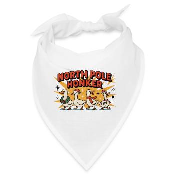Nordpol Honker Gans Weihnachten Lustiger Weihnachtsmann - Bandana - Weiß - Vorne