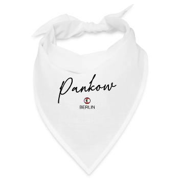Pankow - Berlin Flagge - Berliner Bär - Berlinerin - Bandana - Weiß - Vorne