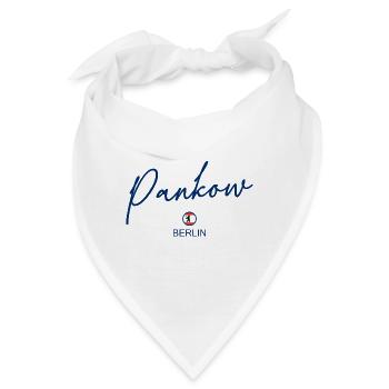 Pankow - Berlin Flagge - Berliner Bär - Berlinerin - Bandana - Weiß - Vorne