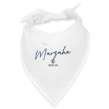 Marzahn - Berlin Flagge - Berliner Bär - Berlineri - Bandana - Weiß - Vorne