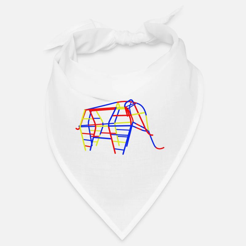 Éléphant grimpeur en RDA - Bandana - blanc
