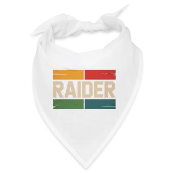 Raider Gamer Retro Vintage Farben RPG Gaming - Bandana - Weiß - Vorne