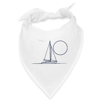 Segelboot - Bandana - Weiß - Vorne