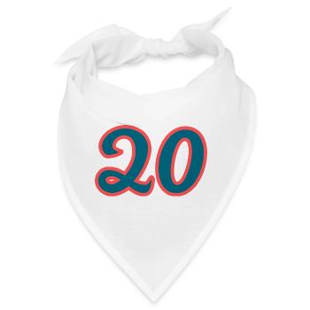20. 20. JAHRESTAG. 20-JÄHRIGES JUBILÄUM. 20 JAHRE. - Bandana - Weiß - Vorne