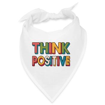 Denken Sie an Positive Retro Rainbow - Bandana - Weiß - Vorne