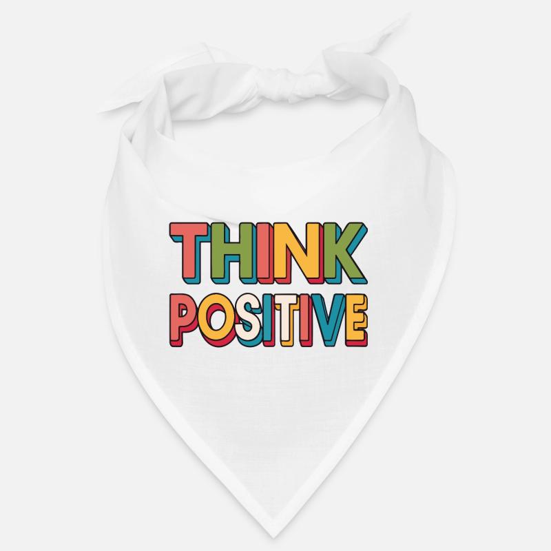 Think Positive Retro Rainbow Bandana