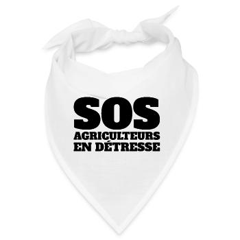 Bauer, Bauern, Viehzüchter - Bandana - Weiß - Vorne