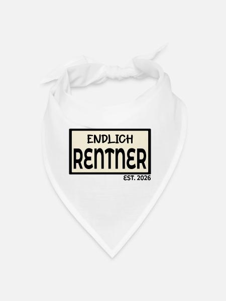 Retraités de la pension 2026 - Adieu collègues - Bandana - blanc - Devant