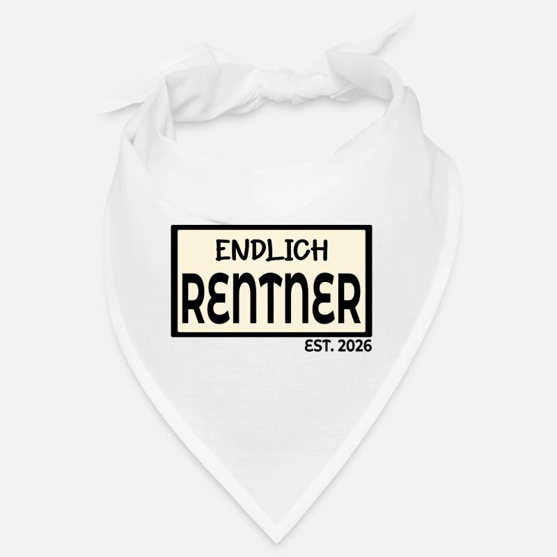 Rente 2026 Rentner - Abschied Kollegen Bandana