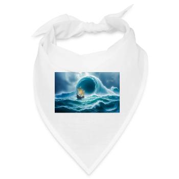 Odysseus flieht vor Charybdis, dem lebenden Strudel - Bandana - Weiß - Vorne