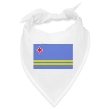 Aruba-Flagge - Bandana - Weiß - Vorne