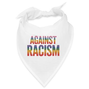 Gegen Rassismus – Antifa-Regenbogen-Tee - Bandana - Weiß - Vorne