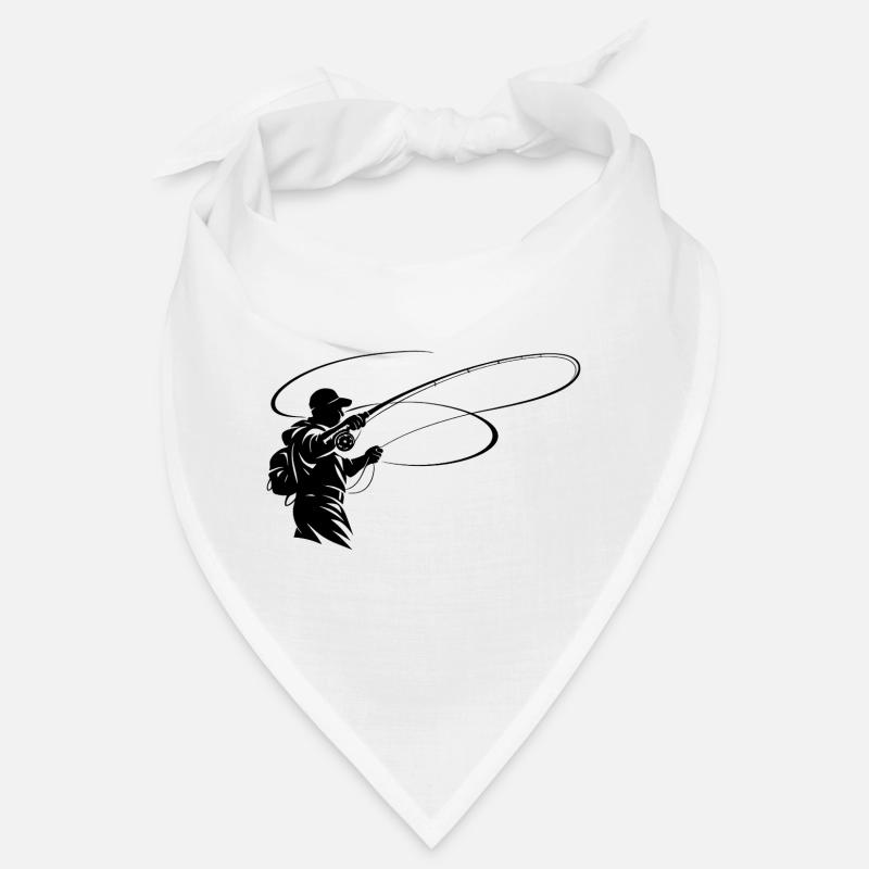 Silhouette de pêche à la mouche – Conception du pêcheur Bandana