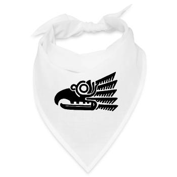 Schwarzer Vogelkopf - Bandana - Weiß - Vorne