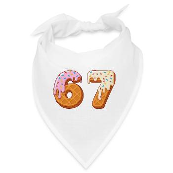 67 - Siebenundsechzig Nummer 67 Waffle Ic-e Cream Six - Bandana - Weiß - Vorne