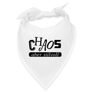 Chaos, aber stilvoll - Bandana - Weiß - Vorne