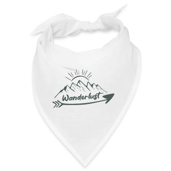 Wanderlust Mountain Outdoor Travel Design - Bandana - Weiß - Vorne