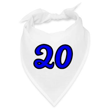 20. 20. JAHRESTAG. 20-JÄHRIGES JUBILÄUM. 20 JAHRE. - Bandana - Weiß - Vorne