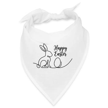 Happy Easter, Cute Bunny Easter Shirt - Bandana - Weiß - Vorne