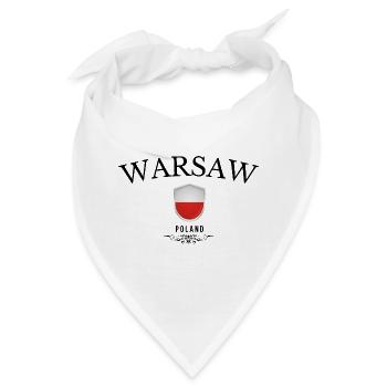 Souvenir Warschau, elegantes Design Warschau - Bandana - Weiß - Vorne